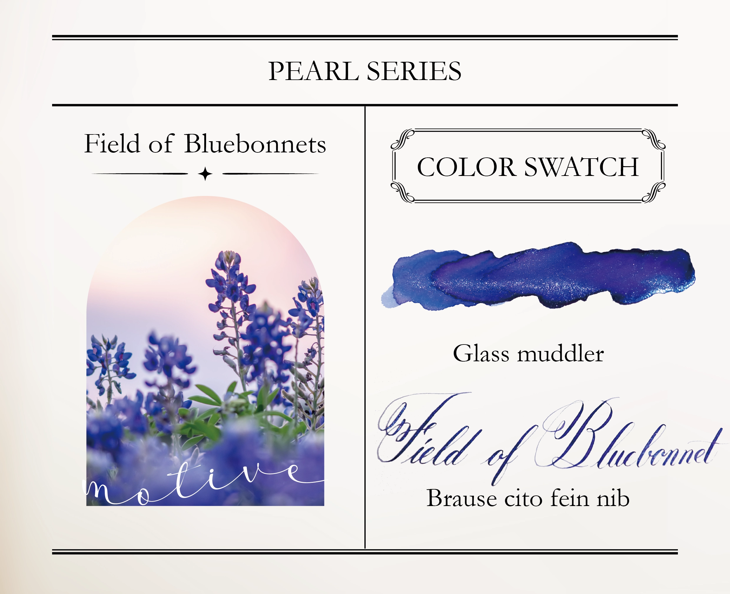 quickdry Dominant Industry Pearl Ink 25Ml - Field Of Bluebonnets - Little Craft Place Exclusive