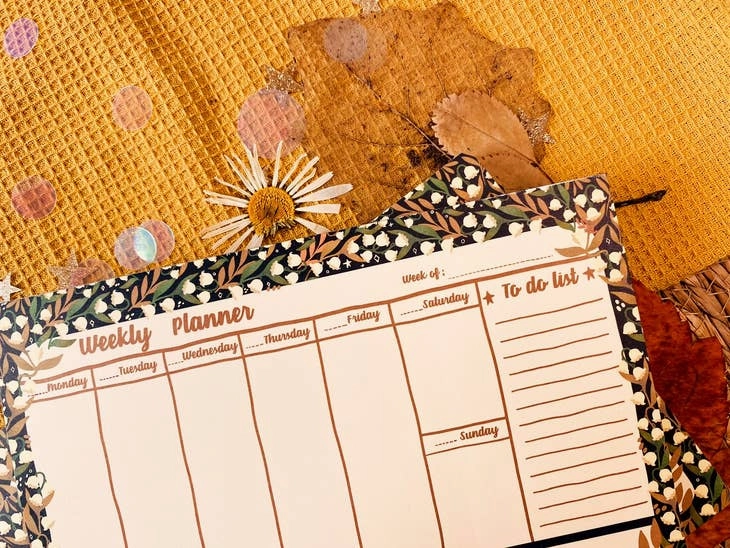 resin Lily Of The Moon A5 To Do-Weekly Planner Notepad
