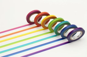 Mt Solids Slim Washi Tape - Set Of 7: Rainbow original