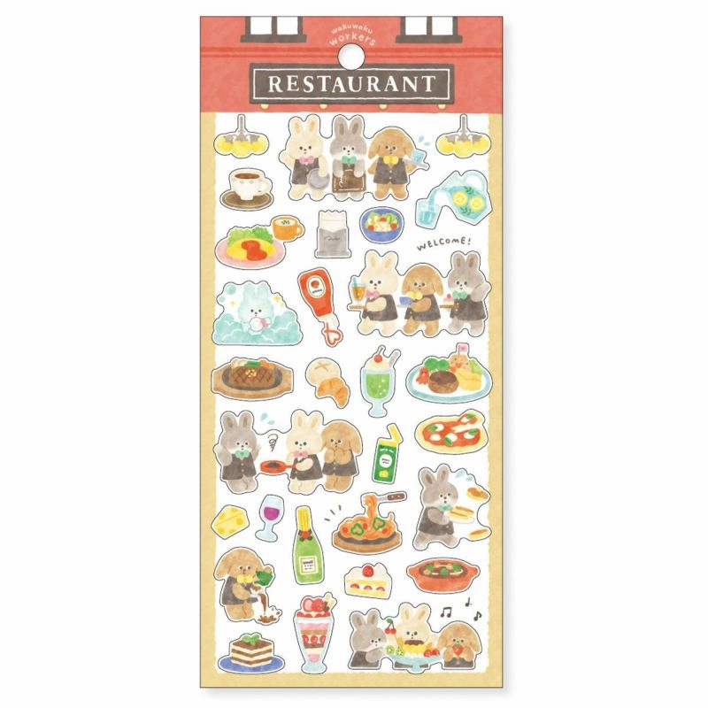 seasonal Exciting Worker Sticker Sheet - Restaurant