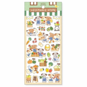 Exciting Worker Sticker Sheet - Vegetable Store latest bronze