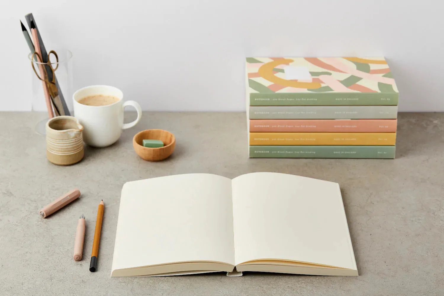 Katie Leamon Mustard Flat Lay Notebook - Blank eco quickdry
