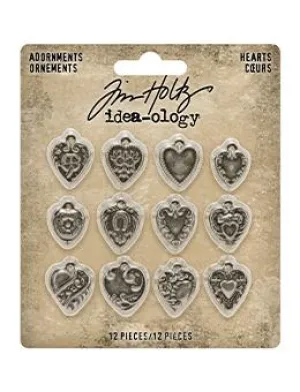 Tim Holtz Collection  Idealolgy - Metals -Adornment'S  Hearts essential economical