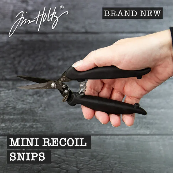 sleek foldable Tim Holtz Scissors - Recoil Snips - Mini 7 Inch