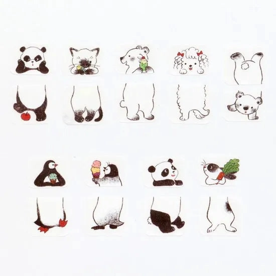 Bande Sticker Roll - Black And White Sandwich collectible top