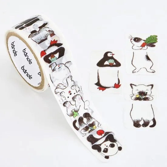 automatic muted Bande Sticker Roll - Black And White Sandwich