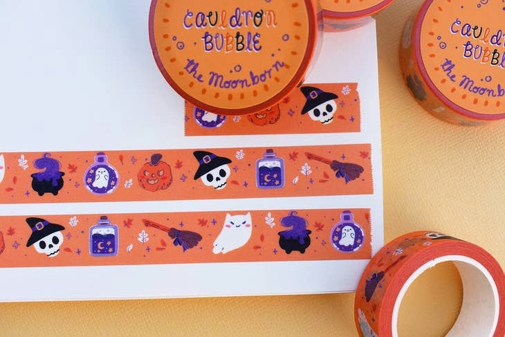 narrow Cauldron Bubble Washi Tape