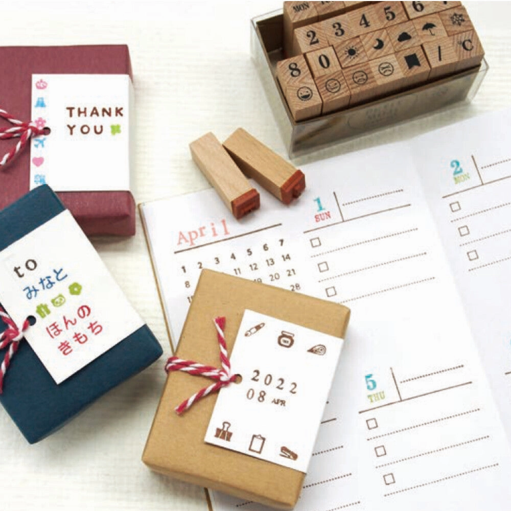 durable Day Of The Week Month Number Petit Moji Stamp Set