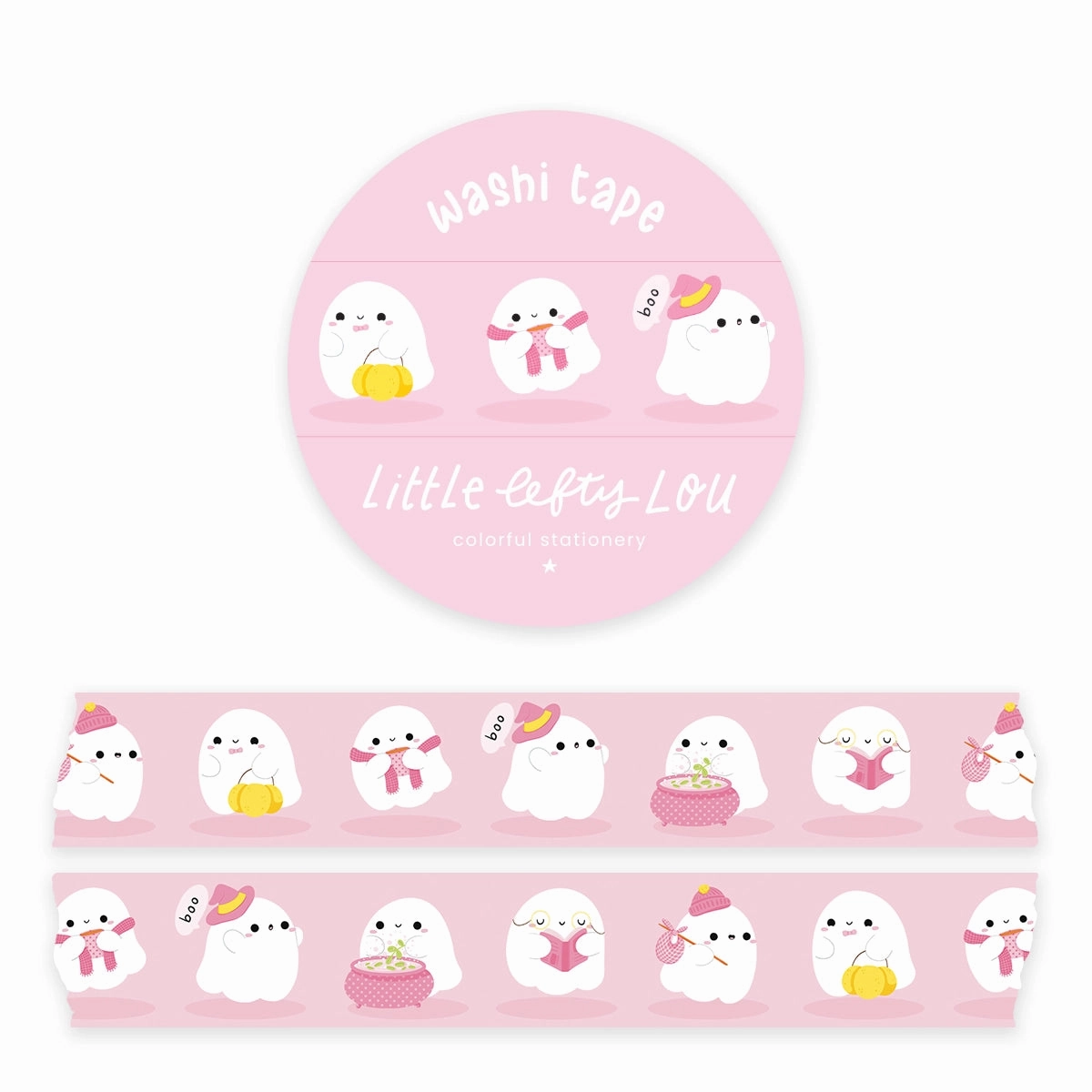 musthave elegant Ghosts Pink Washi Tape