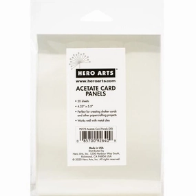 Hero Arts Clear Card Panels 4"X5.5" 20/Pkg wrapped economical