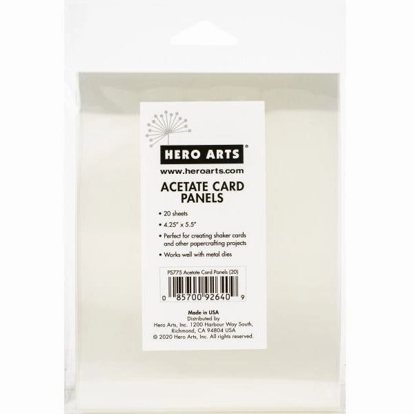 Hero Arts Clear Card Panels 4"X5.5" 20/Pkg wrapped economical