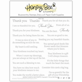 slim basic Inside: Thankful Sentiments - 6X6 Stamp Set