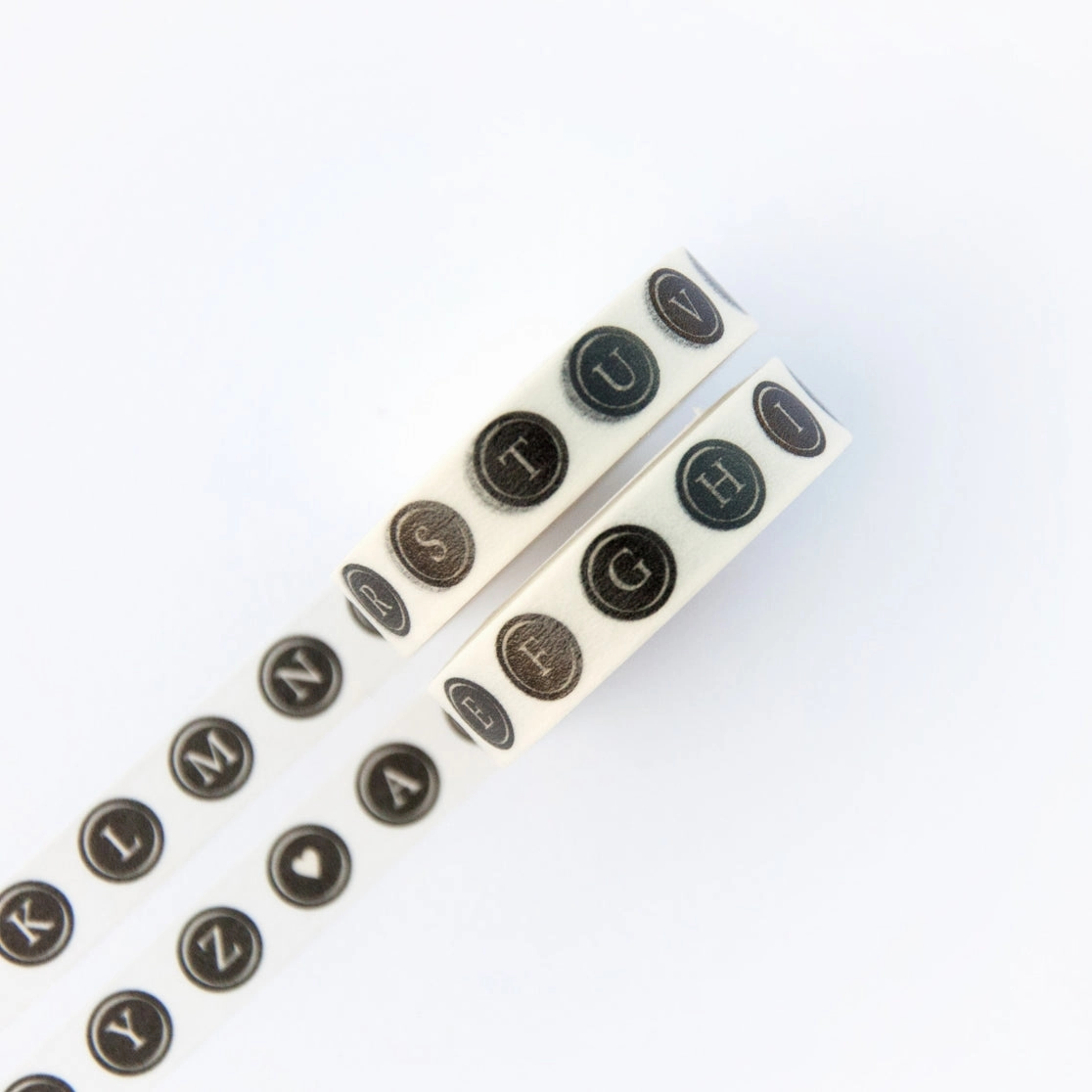 Typewriter Keys Washi Tape pack cotton