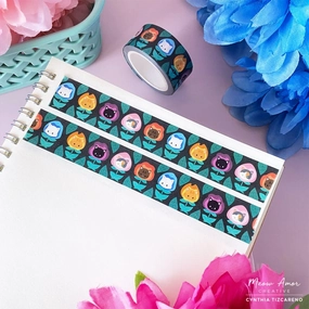 superior waterproof Wonderland Flower Cats Washi Tape