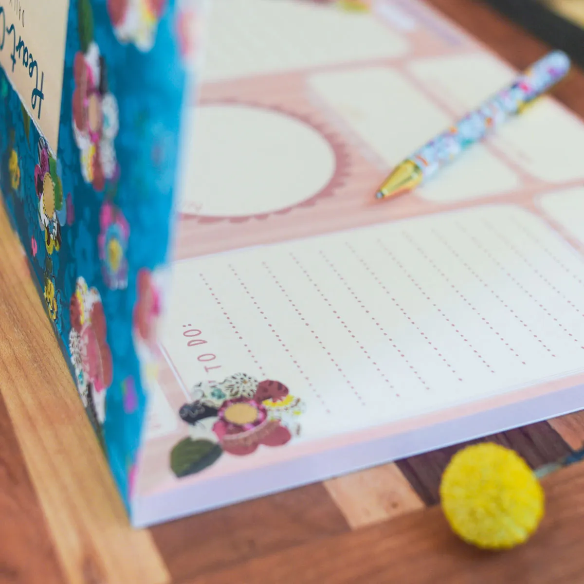 linen refillable Bloom Wild Daily Planner Notepad