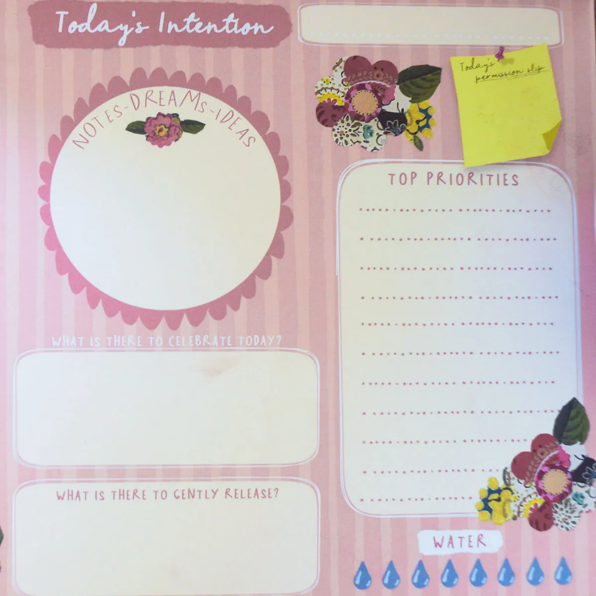 Bloom Wild Daily Planner Notepad linen