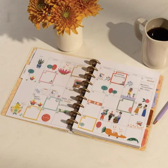 classic Happy Planner 12-Month Undated Classic Disc Bound Planner - Golden Meadow