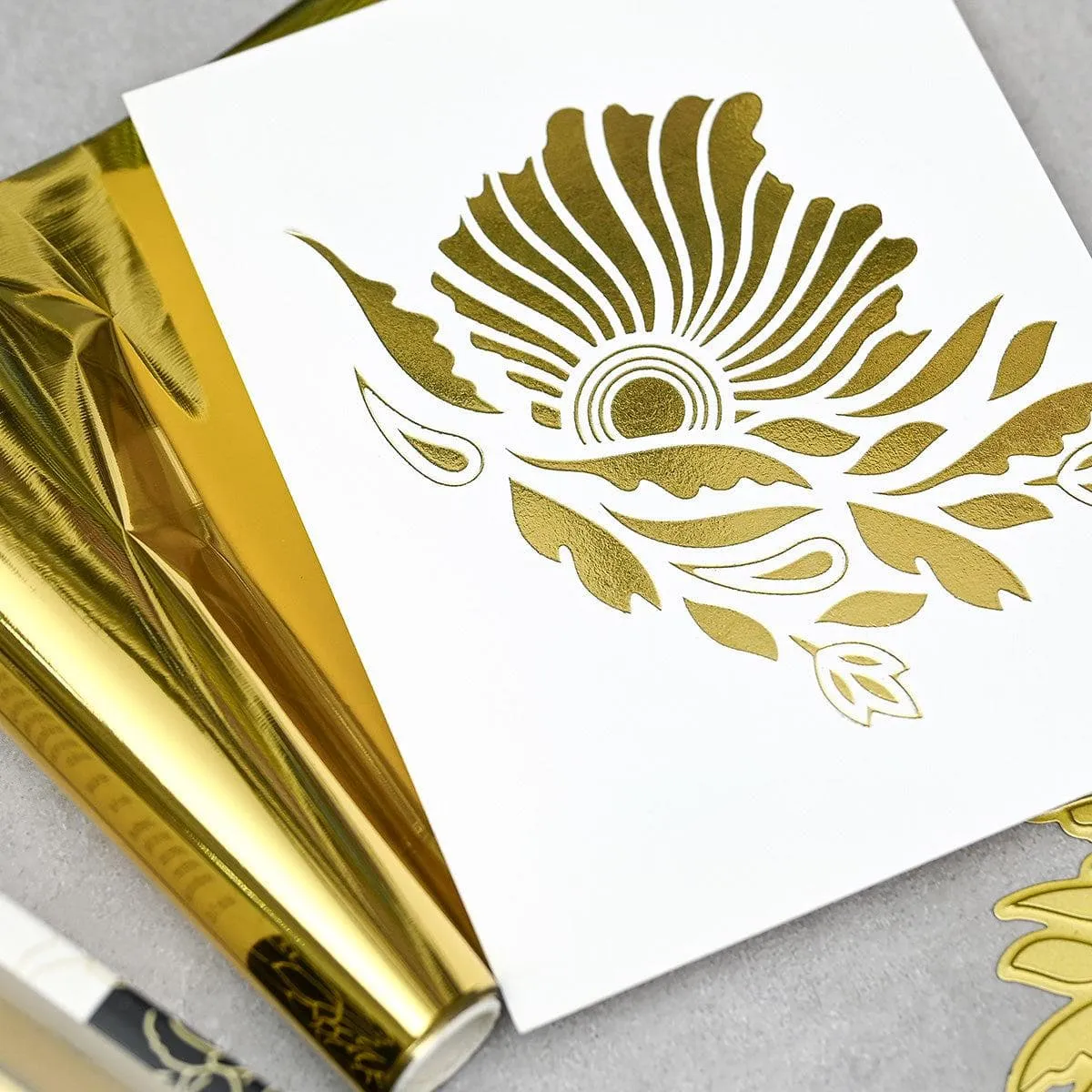 bamboo Hot Foil Roll - Brushed Gold (Mirror)
