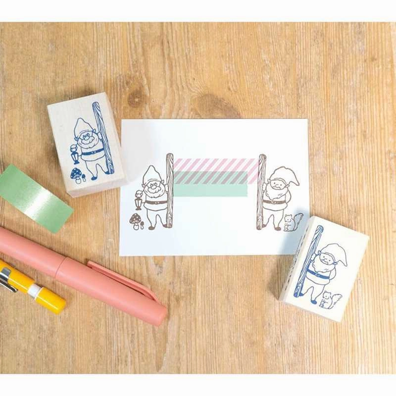 Beverly Companion Rubber Stamp - Gnome & Mushroom economical