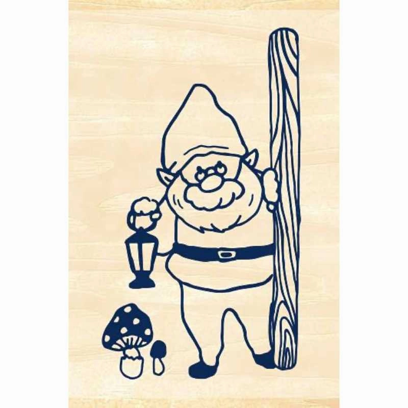 trusted resin Beverly Companion Rubber Stamp - Gnome & Mushroom
