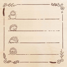 Beverly Irodori Stamp - Hedgehog Lines strong