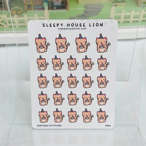 budget shockproof Birthday Kitticon Planner Sticker Sheet