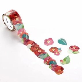 Camellia Washi Roll Sticker Bande wrapped