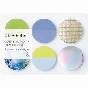 King Jim Coffret Cosmetic Motif Film Stickers Circle Chiffon Yellow manual slim