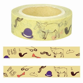 Pig Washi Tape Animal Series bold automatic