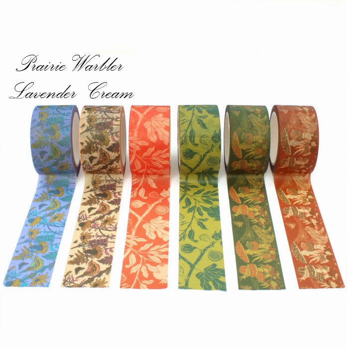 minimalist Prairie Warbler Washi Tape