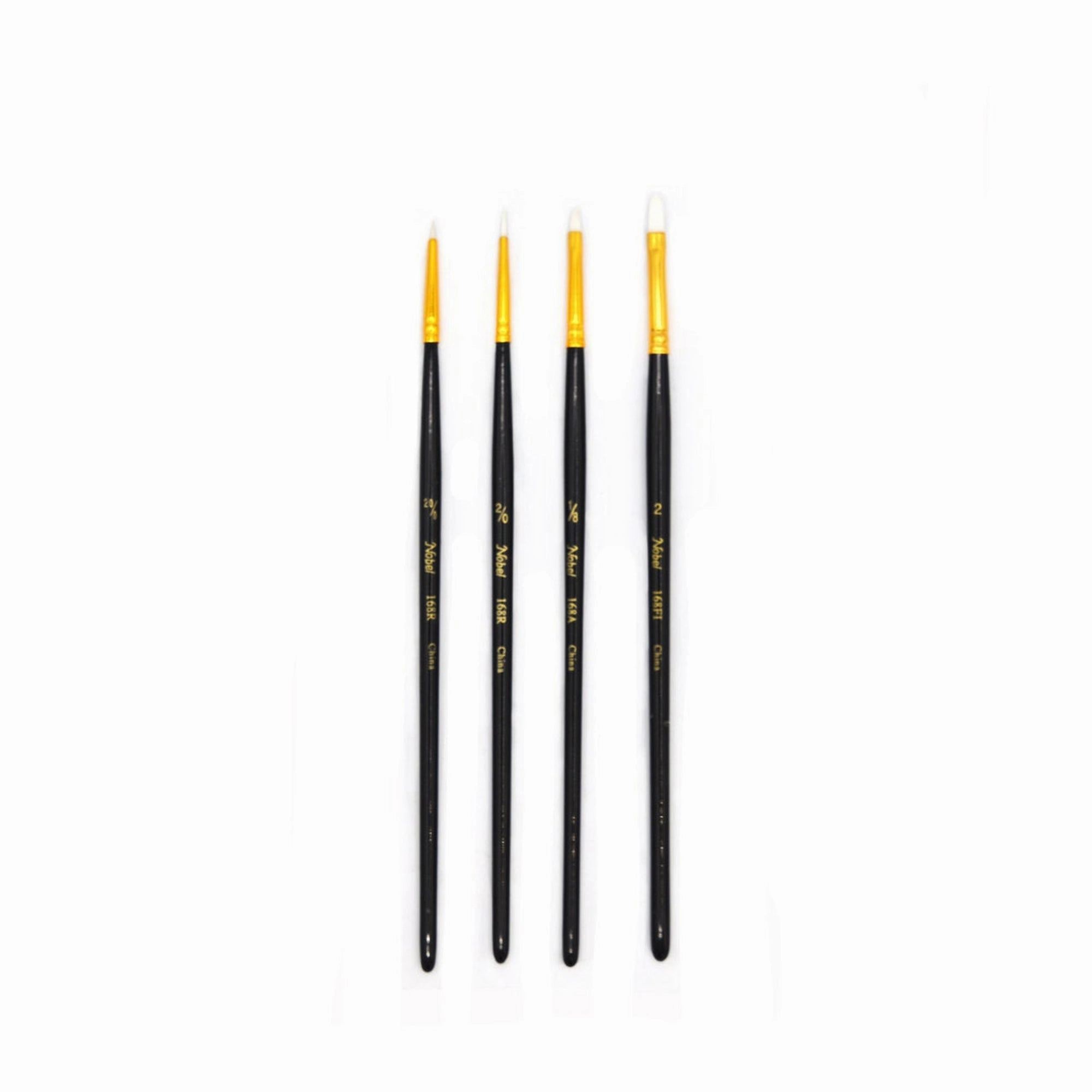 rubber Synthetic Detail Brushes, Set Of 4