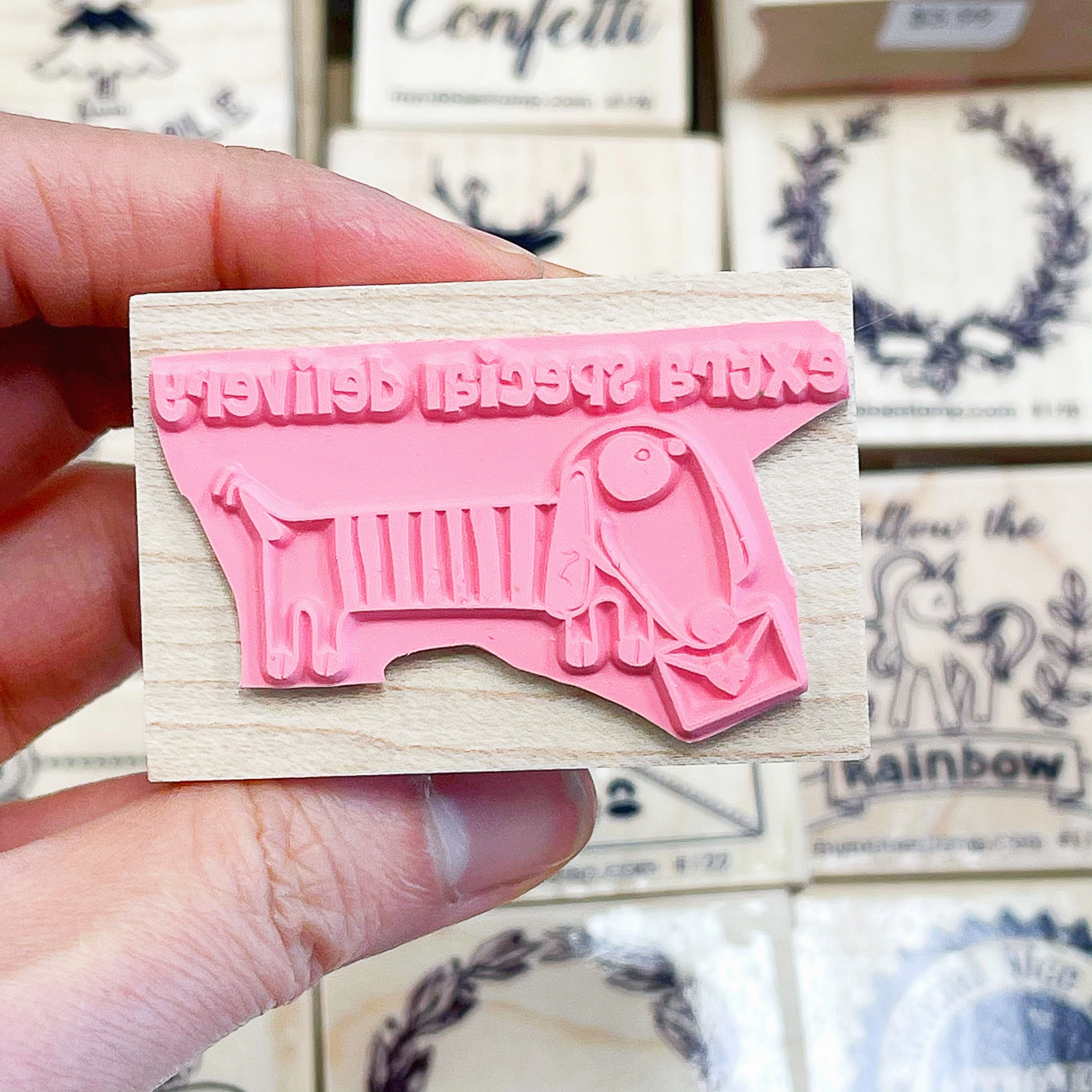 Extra Special Delivery Dog Rubber Stamp musthave elegant