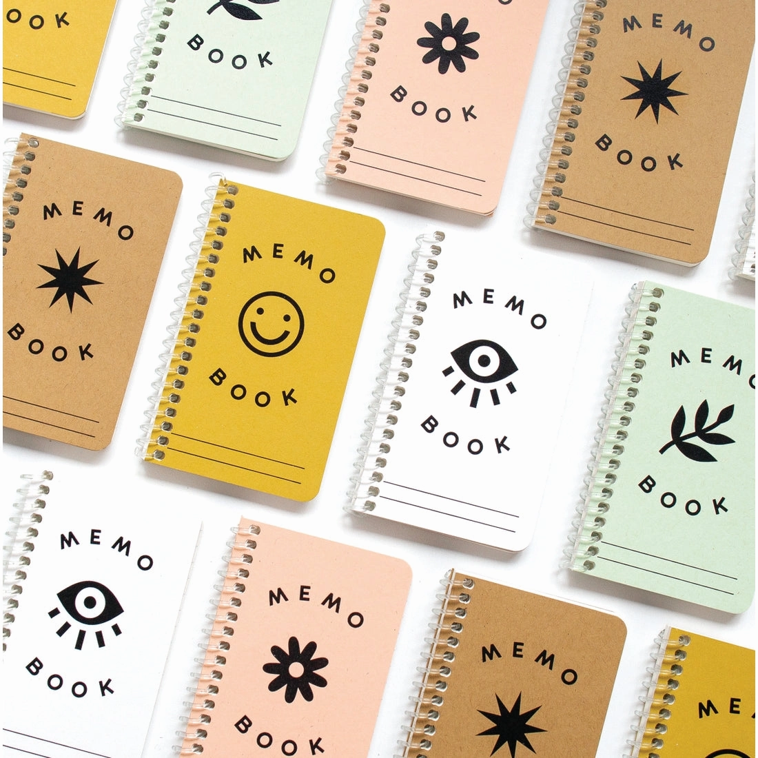 matte thin Eye White Ruled Memo Book