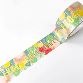 biodegradable shockproof F Shit Balls Gradient Gold Foil Washi Tape