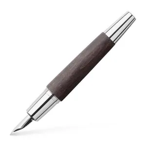 Faber-Castell Emotion Wood And Polished Chrome Black Fountain Pen metal bulk
