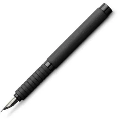 refined Faber-Castell Essentio Aluminum Black Fountain Pen