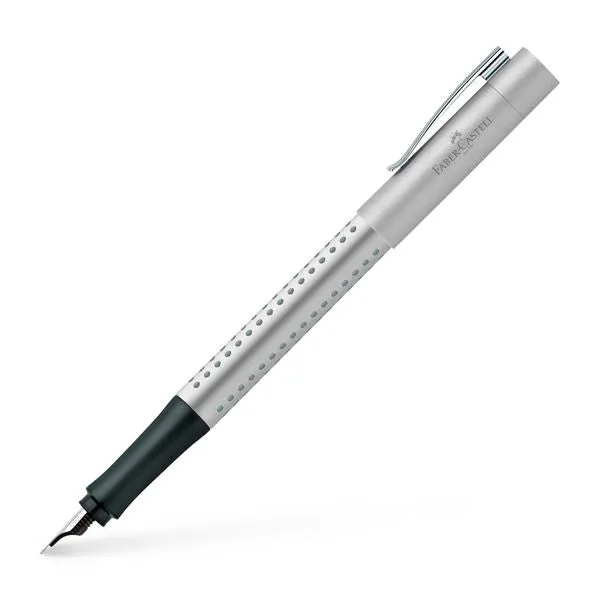 wide Faber-Castell Grip 2011 Silver Fountain Pen