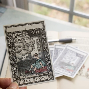 foldable pastel Fairytale Bookplate Sticker