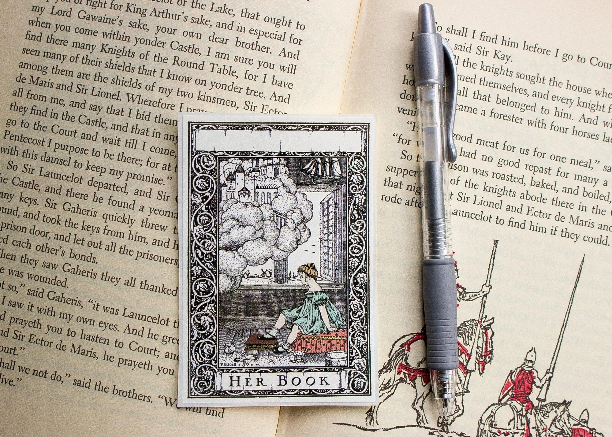 Fairytale Bookplate Sticker square rubber