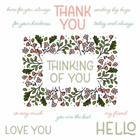Fall Foliage Frame - 6X8 Stamp Set recycled classic