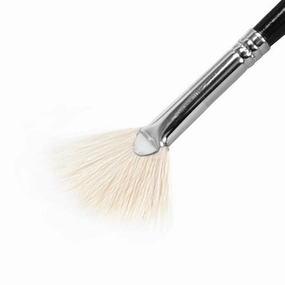 Fan Paintbrush With White Bristles mini manual