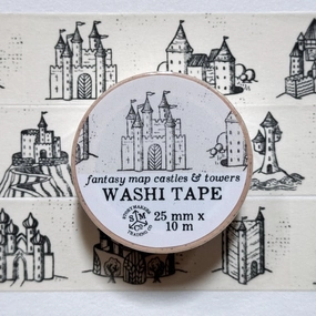 tiny Fantasy Map Castles Washi Tape