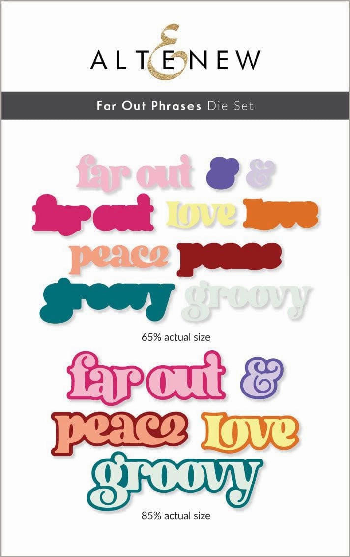 Far Out Phrases Die Set plastic