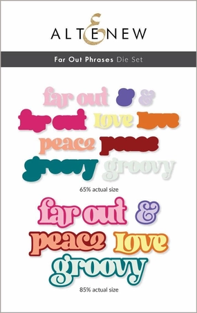 Far Out Phrases Die Set plastic