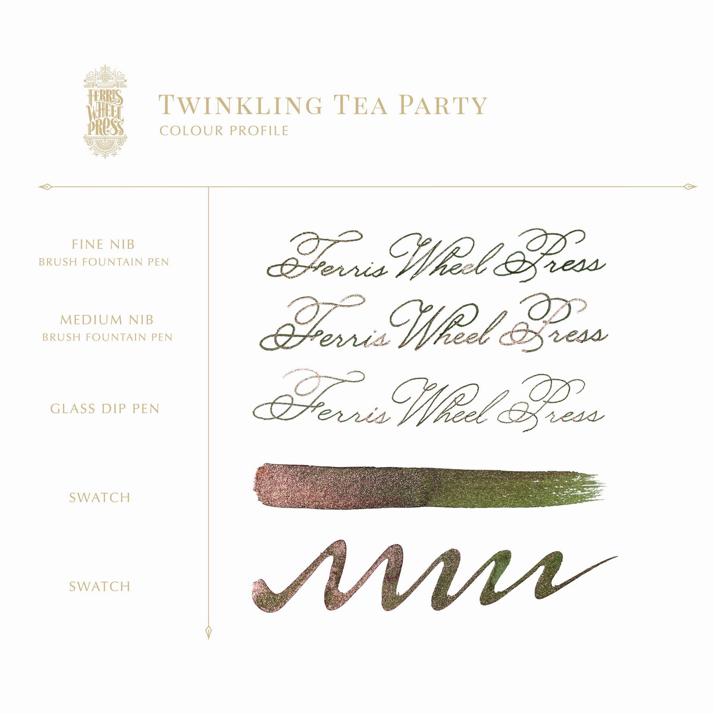 glass Ferritales Ink | Down The Rabbit Hole - Twinkling Tea Party