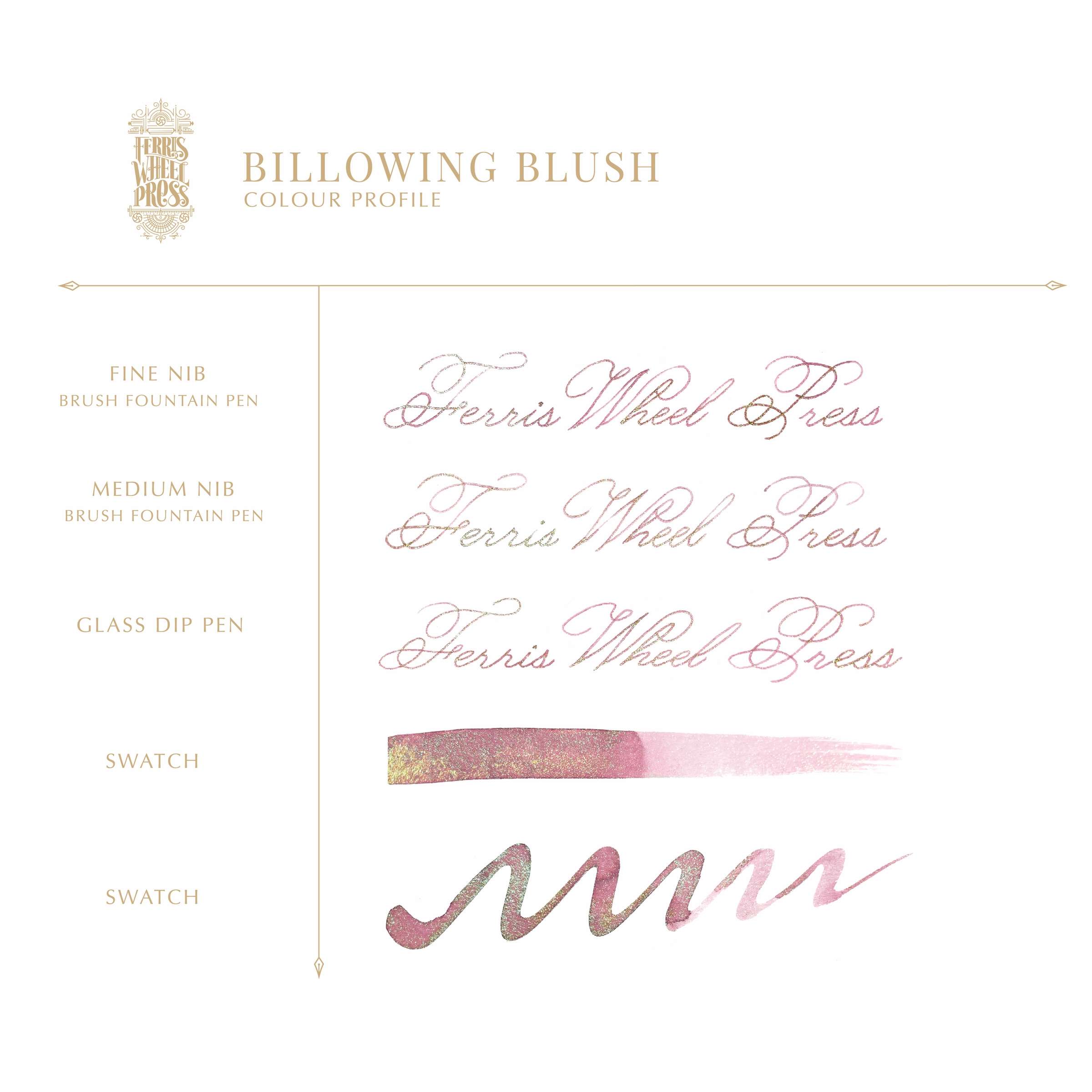 refillable solid Ferritales Ink | The Beauty And The Beast - Billowing Blush