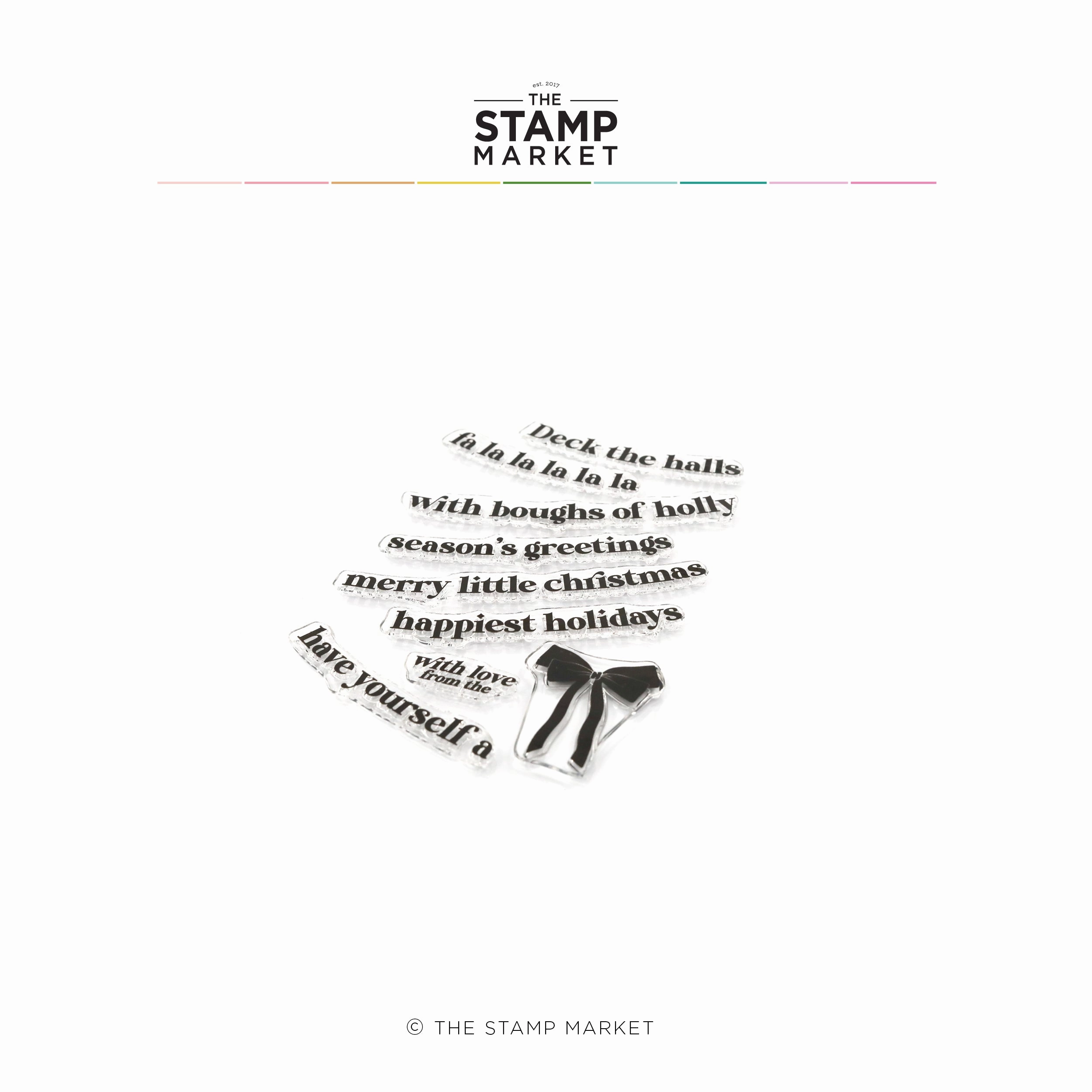 expandable Festive Garland Greetings Stamp