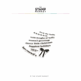 expandable Festive Garland Greetings Stamp