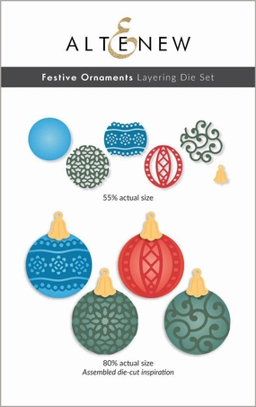 kit retro Festive Ornaments Layering Die Set