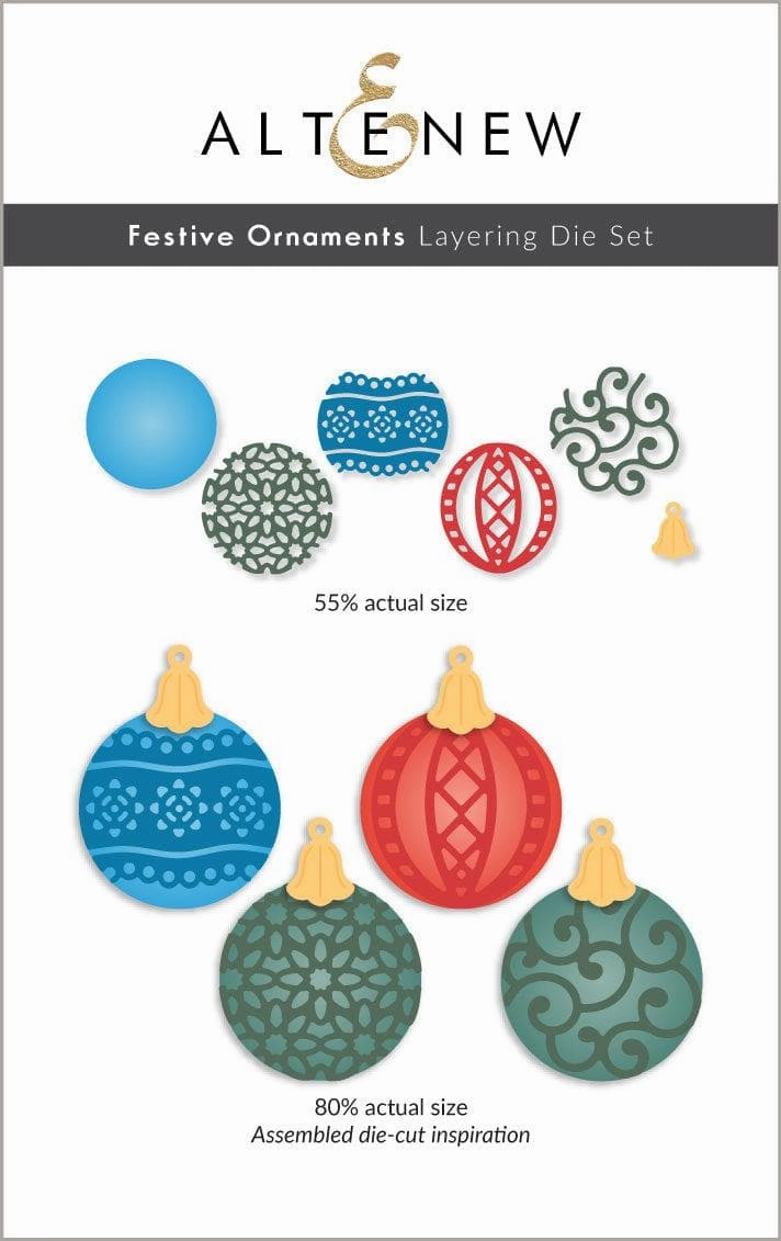 kit retro Festive Ornaments Layering Die Set